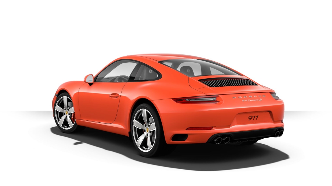 保时捷 911 Carrera S 熔岩橙/黑内 现车销售:车辆于2017年05月份生产,仪表里程20公里。车辆配置总价163.57万元,现车优惠10个点,优惠后售价147.21万元,车辆无需消费税。正规授权经销商全新商品车,享受官方质保售后及全国保修服务。恩佐电话:400-670-7004,期待您的来电! 详细选装配置单:熔岩橙(35700元)、助力转向升级版(3500元)、黑色运动型尾管(6400元)、包含模式开关的 Sport Chrono 组件(29900元)、20 英寸 Carrera Spor