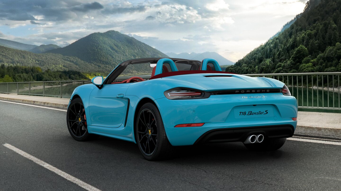 保时捷 718 boxster s 迈阿密蓝/波尔多红 现车优惠7个点