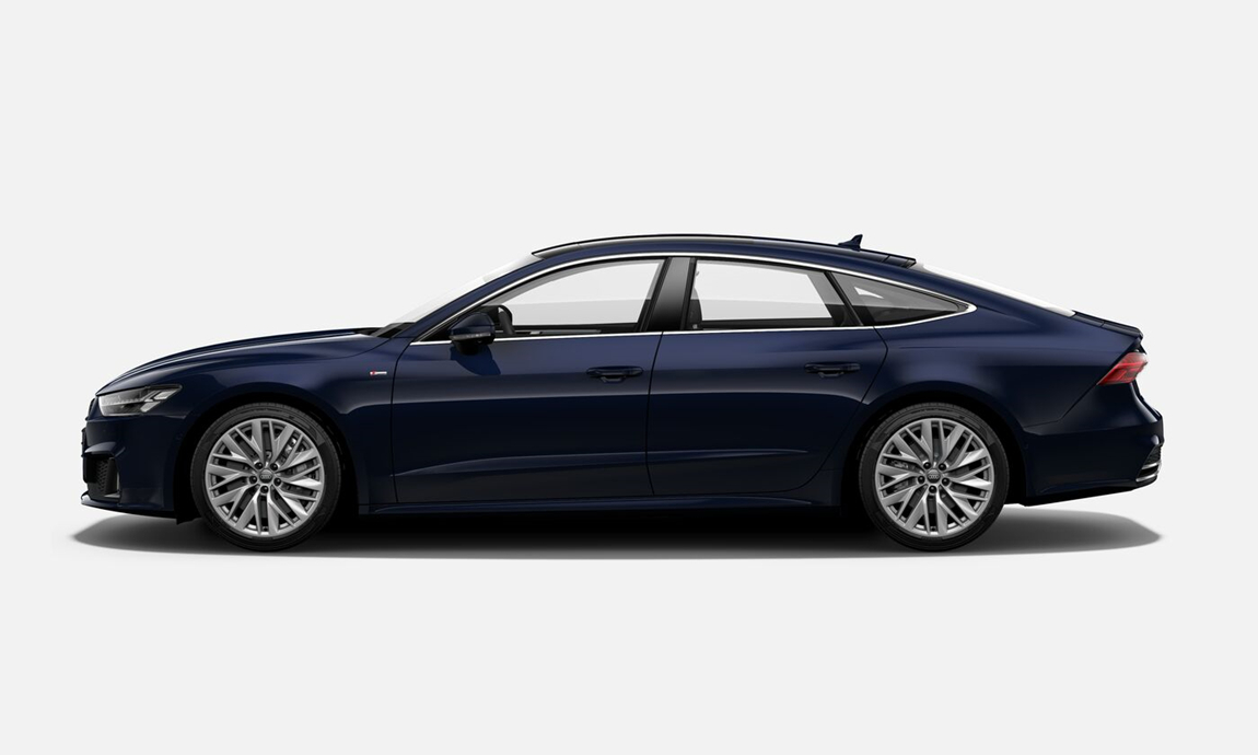 奥迪a7 55 tfsi quattro动感型 苍穹蓝/黑内 现车优惠7万元
